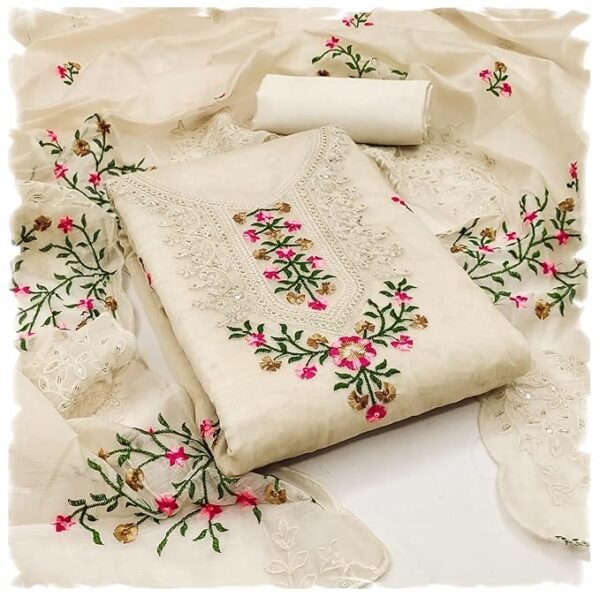 Salwar Suit Dress Material With Chanderi Sequence Work Dupatta